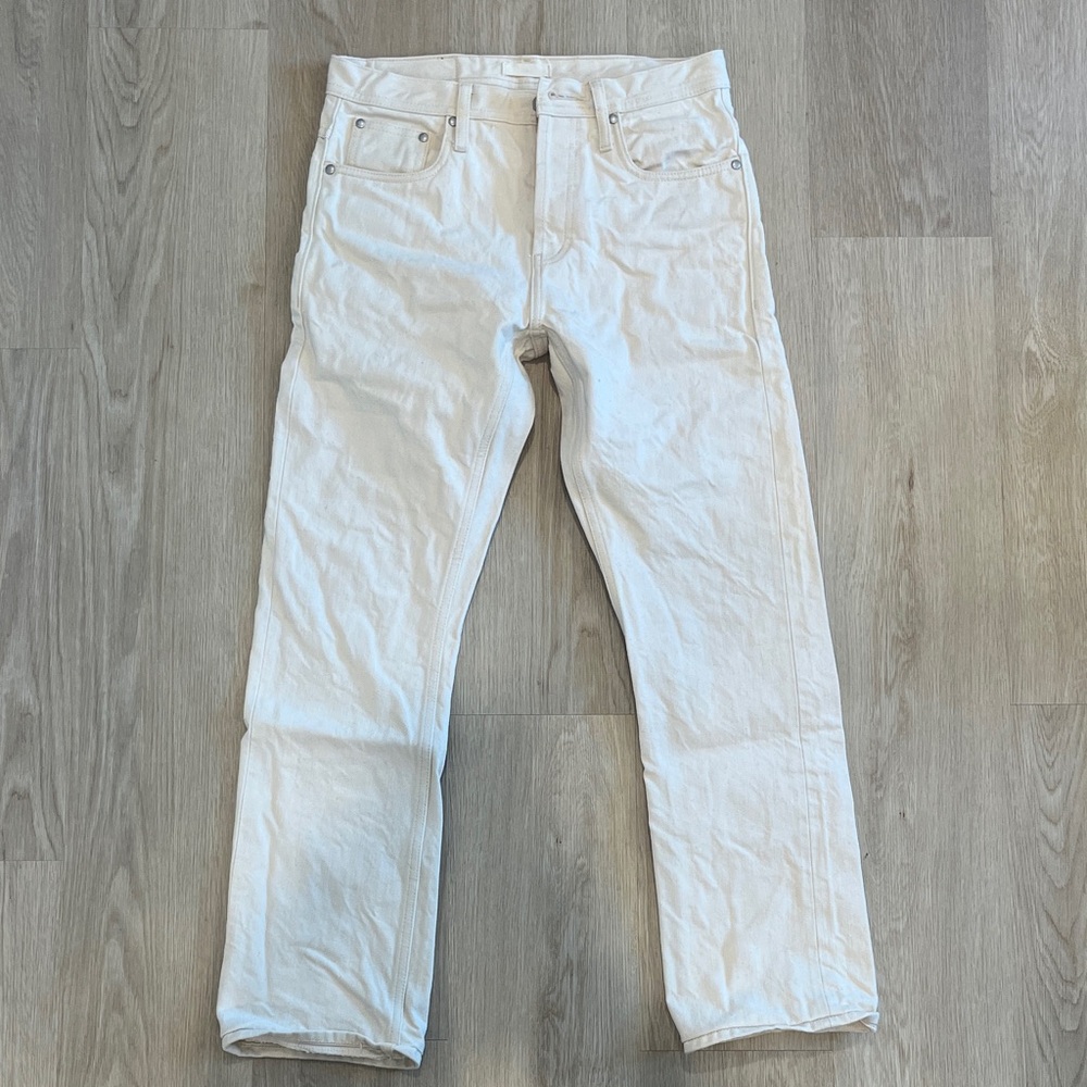 The Unbranded Brand Men's Straight White Selvedge Jeans - Men’s 30x30
